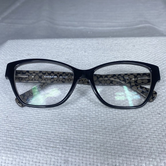 Coach HC 6088 / 5261 Women's Eyeglasses 52-15-135mm - Black/Black Military Sig C - Picture 1 of 8